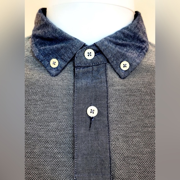 Tommy Hilfiger Light Blue Gray Knit Polo Shirt Short Sleeves New - Picture 9 of 12